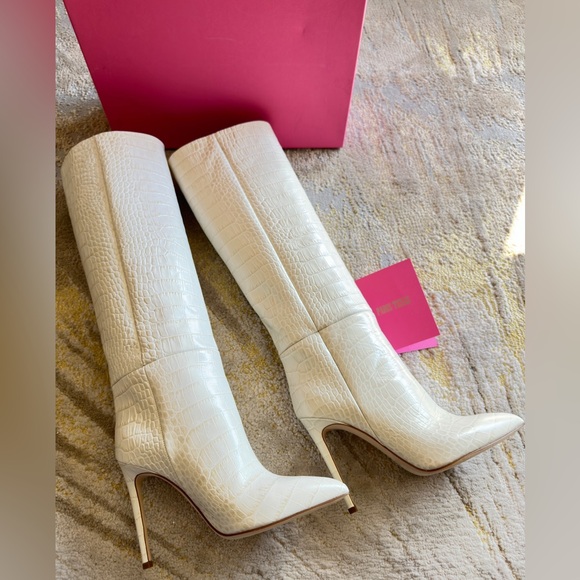 Paris Texas Embellished Boots Bone China Size 37 - Picture 6 of 7